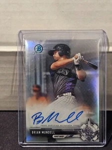 2017 Bowman Chrome - Prospect Autographs Refractor #CPA-BM Brian Mundell 249/499 - Picture 1 of 2