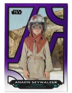 2018 Topps Star Wars Galactic Files Purple TPM-26 Anakin Skywalker #77/99