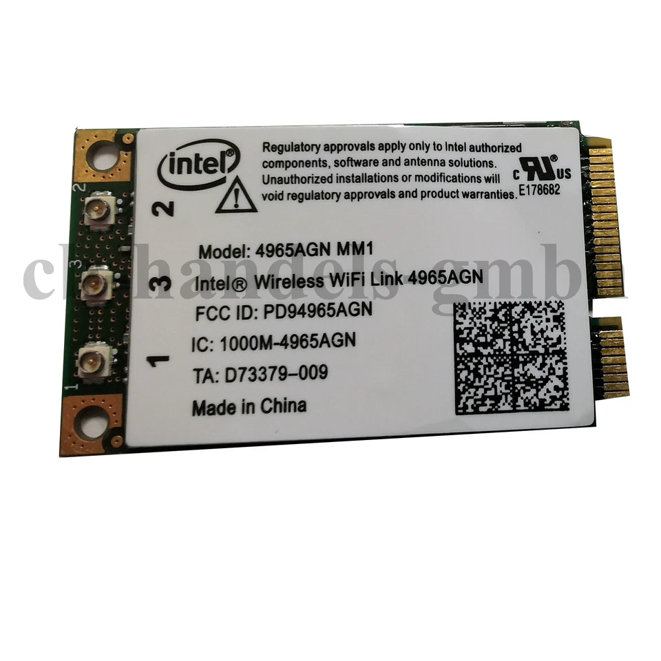 INTEL WIRELESS WiFi CARD 4965AGN MM1 802.11 a b g n DRAFT WLAN KARTE NOTEBOOK  - Bild 1 von 1