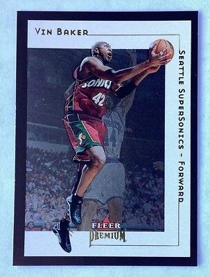 2001-02 Fleer Premium #106 Vin Baker Seattle Supersonics - Imagem 1 de 2
