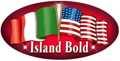 Italian American Unity Flags Decal Bumper Sticker Personalize 2 Sizes Oval - Image 1 of 4