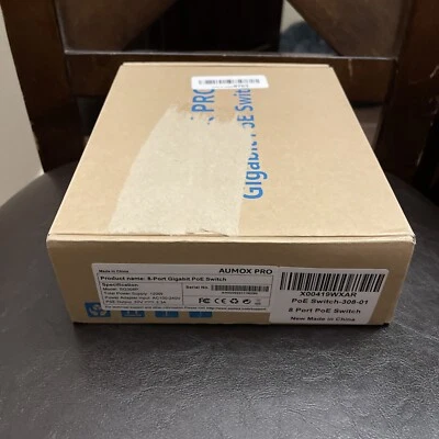 Aumox 8 Port Gigabit PoE Switch, 8 120W, Ethernet Black - Image 1 of 4