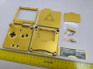 NINTENDO GAMEBOY ADVANCE SP REPLACEMENT SHELL Gold Zelda Triforce NEW! Housing - Picture 1 of 1