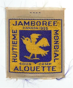 1955 World Scout Jamboree TOPPA UFFICIALE PARTECIPANTI AL SOTTOCAMPO ALOUETTE ~ RARA - Foto 1 di 2