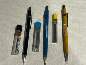 NEW LOT PENTEL .5MM,.7MM, & 9MM MECHANICAL PENCILS W/3 TUBES LEAD FOR EA. PENCIL - Picture 1 of 1