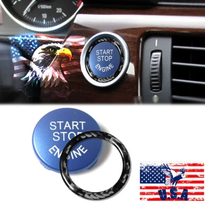 Start Stop Engine Ignition Switch Button Trim Cover For BMW 3 5 X Accessories - Image 1 of 4