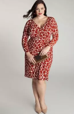 Igigi Giraffe Wrap Dress - Size 26/28 Foto 1 de 3