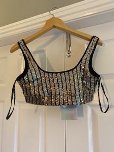 sequin bralet crop top