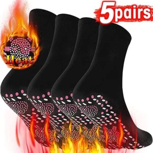 5 pair Self Heating Massage Socks Thermal Outdoor Pain Relief Footwear Unisex AU - Picture 1 of 15