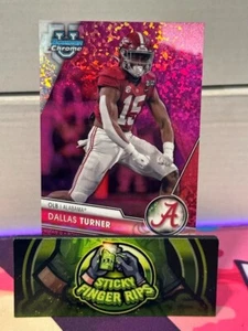 2023 Bowman University Pink Mini Diamond Dallas Turner 121/150 Alabama Crimson - Picture 1 of 2