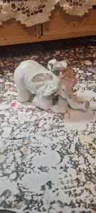 Porzellanfigur Elefant Deko  - weiß gold made in China - Bild 1 von 2