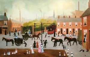 HELEN BRADLEY ART WE WENT A WALK AND SAW THE HORSES 1908 STUNNING HARDBACK PRINT - Picture 1 of 1