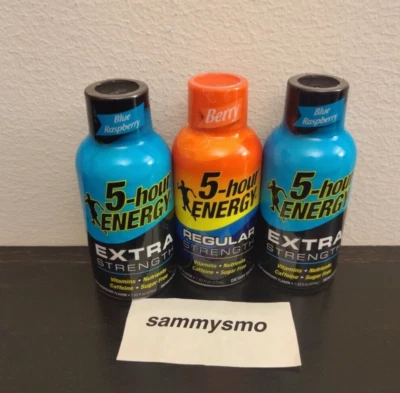 Bebida energética regular de frambuesa azul y bayas 5 horas Energy Extra Strength, x3 Foto 1 de 4