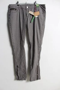 Vintage PRIMARK Genuine Y2K Pin Stripe Jeans Grey - Size 18 (F77) NEW OLD STOCK - Picture 1 of 3
