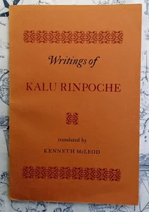 Writings of Kalu Rinpoche Translated By Kenneth McLeod 1976 Paperback Canada - Imagen 1 de 6
