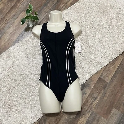 Free People Movement Black Delta Activewear Bodysuit One Piece Swimsuit NWT - Image 1 of 4