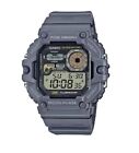 Casio Ws-1700h-8a With Moon Data Tide Graph 100m Wr Men's Watch Grey Resin Band
