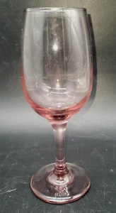 Vintage Libbey Pink Plum Rose Tinted Stemmed Wine Water Glass 7 1/3” Tall - Picture 1 of 4