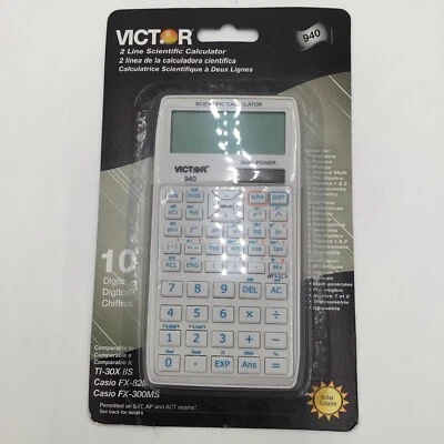 Victor Advanced Scientific Calculator 10 Digit Model 940 Solar Dual Power 2 Line - Image 1 of 2