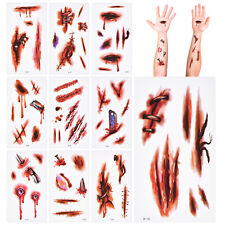 Halloween Fake Tattoo Scar Stickers Simulation Real Blood Scars Wound Stickers