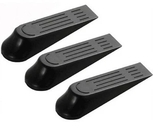 BLACK Door Stop Jam, Door Wedge Stopper Home Office - Picture 1 of 1