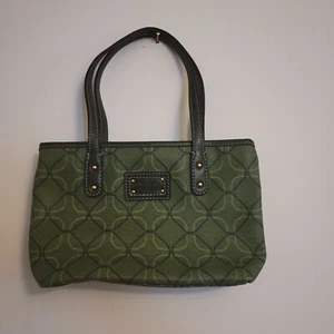 nine west green vinyl patterned tote - Picture 1 of 4
