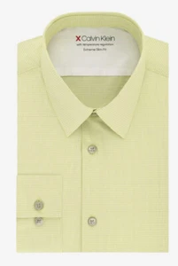 Calvin Klein Men's Dress Shirts Xtreme Slim Fit Solid-Thermal Stretch, Vine - Picture 1 of 4