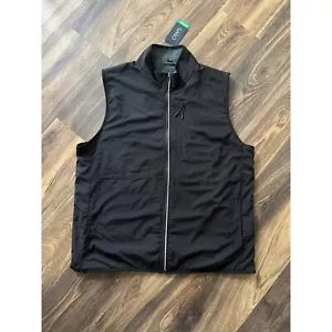 Chaps Golf Vest Full Zip Sleeveless Lightweight Black Pockets Size 2XL - Picture 1 of 8