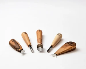 Profi tools set for chip carving, geometric carving tool, detailed woodcarve kit - Picture 1 of 9