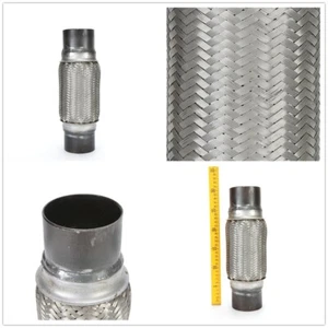 Exhaust Flex Pipe 3" x 12" Double Braid Stainless Steel Heavy Duty Extension - Bild 1 von 6