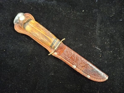 Cuchillo de hoja fija vintage Edge Brand 460 para pájaros y truchas 100 462 Foto 1 de 4