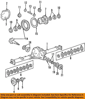 Used Rear Axle Assembly Rear fits: 1999 Ford Expedition 8.8`` ring gear 3.31 rat Foto 1 de 2
