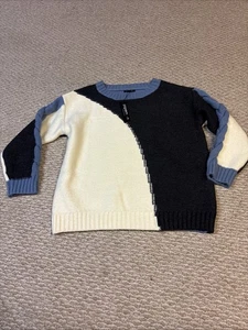 Damenpullover Paper Moon dunkelblau und blau Größe Small - Bild 1 von 5