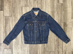 Vintage Levis 70500 Jacket Mens Large Blue Denim Trucker Coat Button Up 90s - Picture 1 of 6
