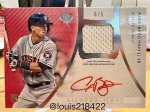 2017 Topps Baseball Diamond Icons Alex Bregman RC G-U Patch Auto(5/5) - Picture 1 of 14