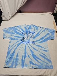 ‘Escape To Margaritaville The Musical’ XXL Blue Tie Dye Island Time Shirt - Picture 1 of 15