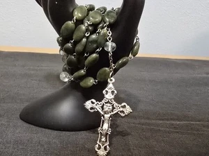 Green Connemara Marble 28" Irish Rosary Catholic Galway - Picture 1 of 10
