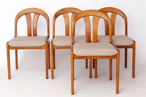 Set of 4 Vintage Dining Chairs by Lübke – Germany 1970s – Cherrywood - Picture 1 of 10