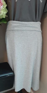 Soft Womens Light Gray Fold Over Waist Pull On A-Line Skirt XL - Old Navy - Picture 1 of 4