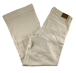 Pantalones American Eagle tiro bajo holgados pierna ancha drapeado de ensueño marfil 2R 26 x 30 - Imagen 1 de 4