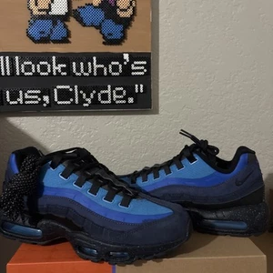 Stash × Nike Air Max 95 Black and Harbor Blue 2024 HF5515-400 Men's US 11 - Picture 1 of 1