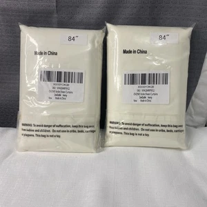 Lot Of Two 2Pc Sheer Voile Window Panel curtains DRAPE 84X42 (Each Pkg Has 2) - Picture 1 of 4
