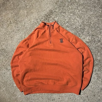 Suéter Pullover Naranja Chaps Ralph Lauren Cuarto Cremallera Para Hombre Talla Mediana Foto 1 de 4