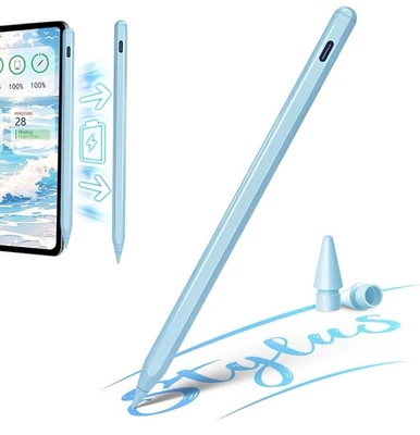 Stylus Pen for iPad A16 11th Generation, Palm Rejection Apple Pencil, Blue - Image 1 of 4