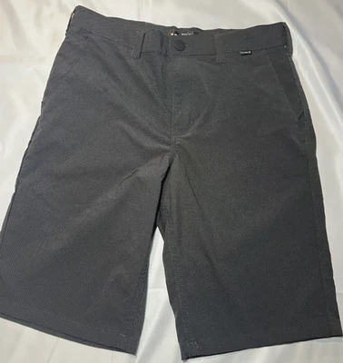  Boy's Hurley Black Charcoal Gray Casual Shorts , Size 18, H20-Dri Pre-owned - Image 1 of 4