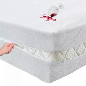 ANTI BED BUG Zipped Waterproof Mattress Cover Protector Fully Encasement Double - Picture 1 of 26