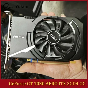 FOR MSI GeForce GT 1030 AERO ITX 2GD4 OC DDR4 HDMI Video Graphics Card Test OK - Picture 1 of 4