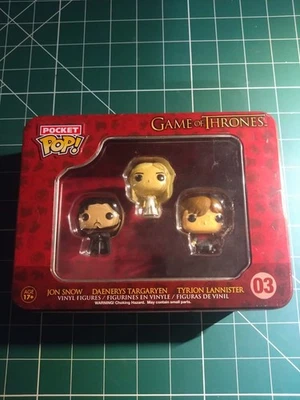 Funko Pop Pocket Pop Game Of Thrones #3 John Snow, Daenerys & Tyrion In Tin Box - Image 1 of 2