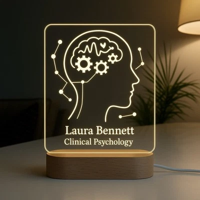 Psicólogo Clínico Luz Nocturna Personalizada LED Regalo con Láser Foto 1 de 4