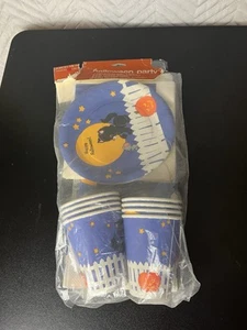 Vintage American Greetings Halloween Party Pack Cat Mouse Jack Lantern Napkin 25 - Picture 1 of 8